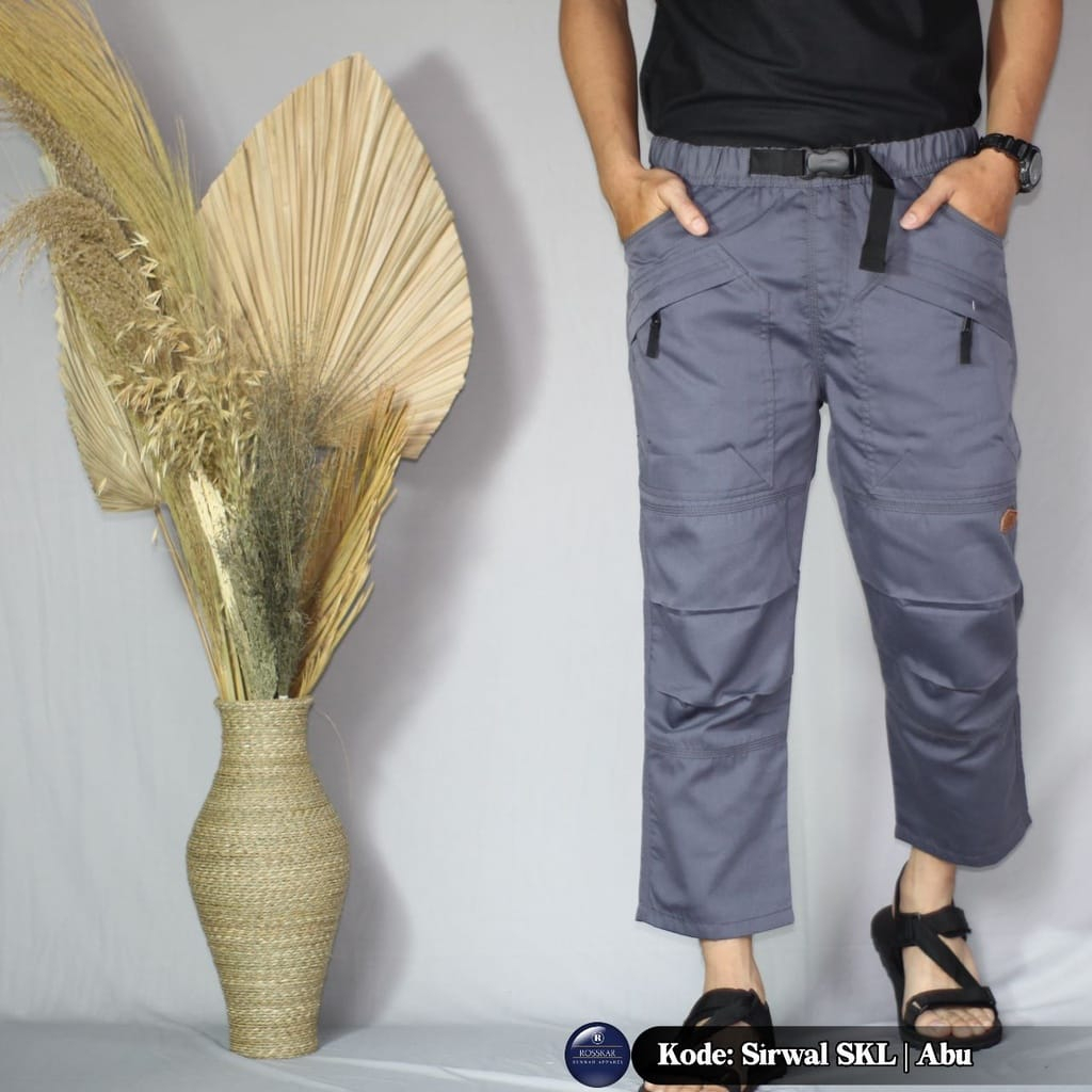Celana Sirwal Dewasa Outdor Cargo Tactical Cingkrang Pangsi Jumbo Laa Isybal Komprang Pinggang Karet