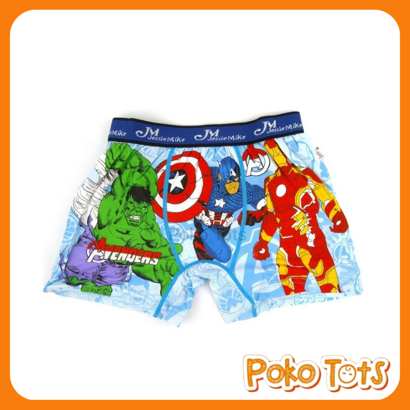 Jessie &amp; Mike Celana Dalam Motif Avenger Semi Long Boxer Anak Laki-Laki