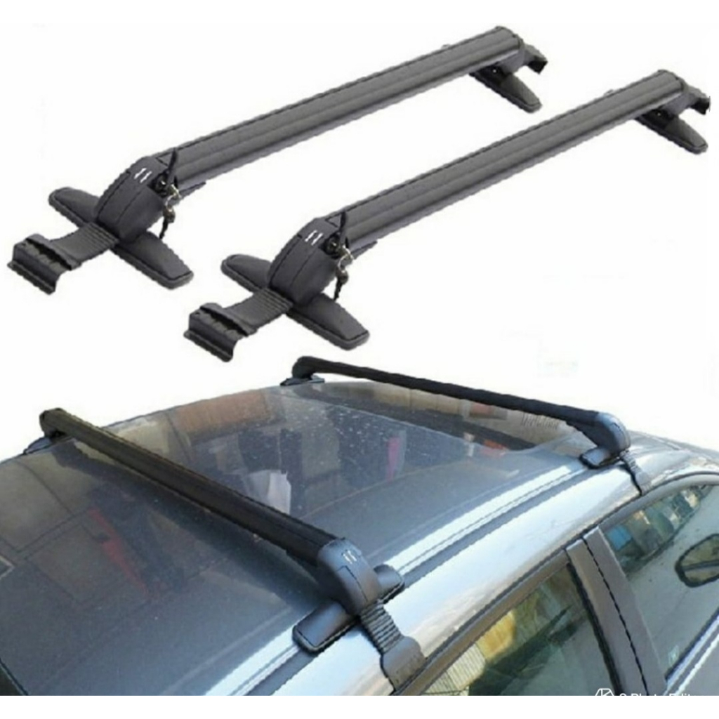 PROMO Kaki Rack Bagasi Atap Mobil Roof Rack Cross Bar Jepit Body Mobil Universal Rak