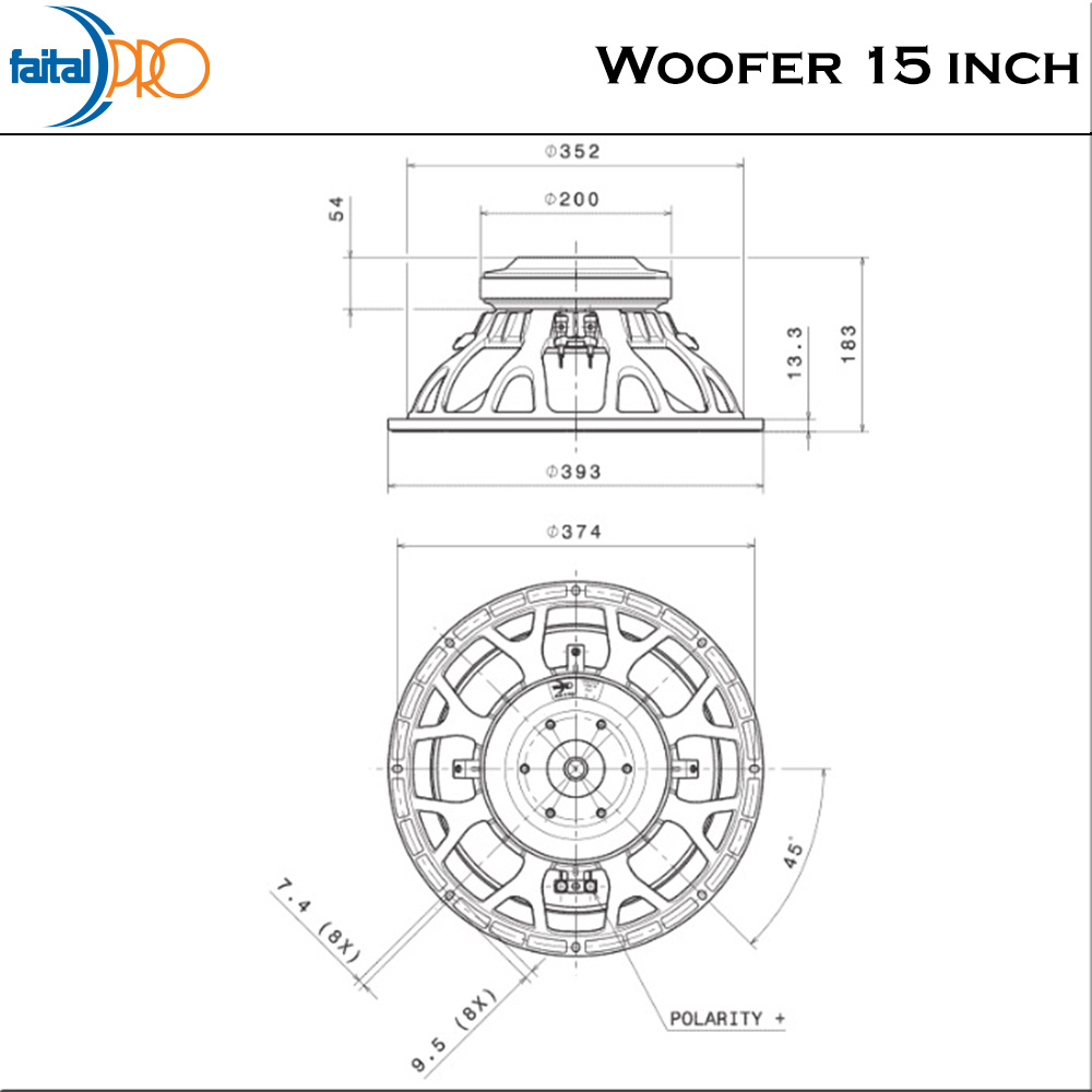 Faital Woofer Speaker Komponen 15 inch 15HP1010 8 ohm