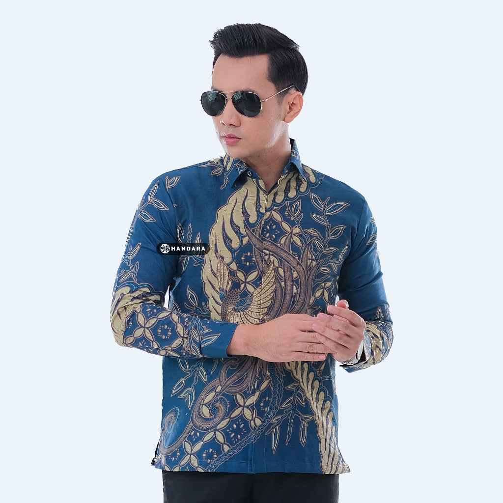 Handara Batik Pria Peksi Ulir Biru HB-132