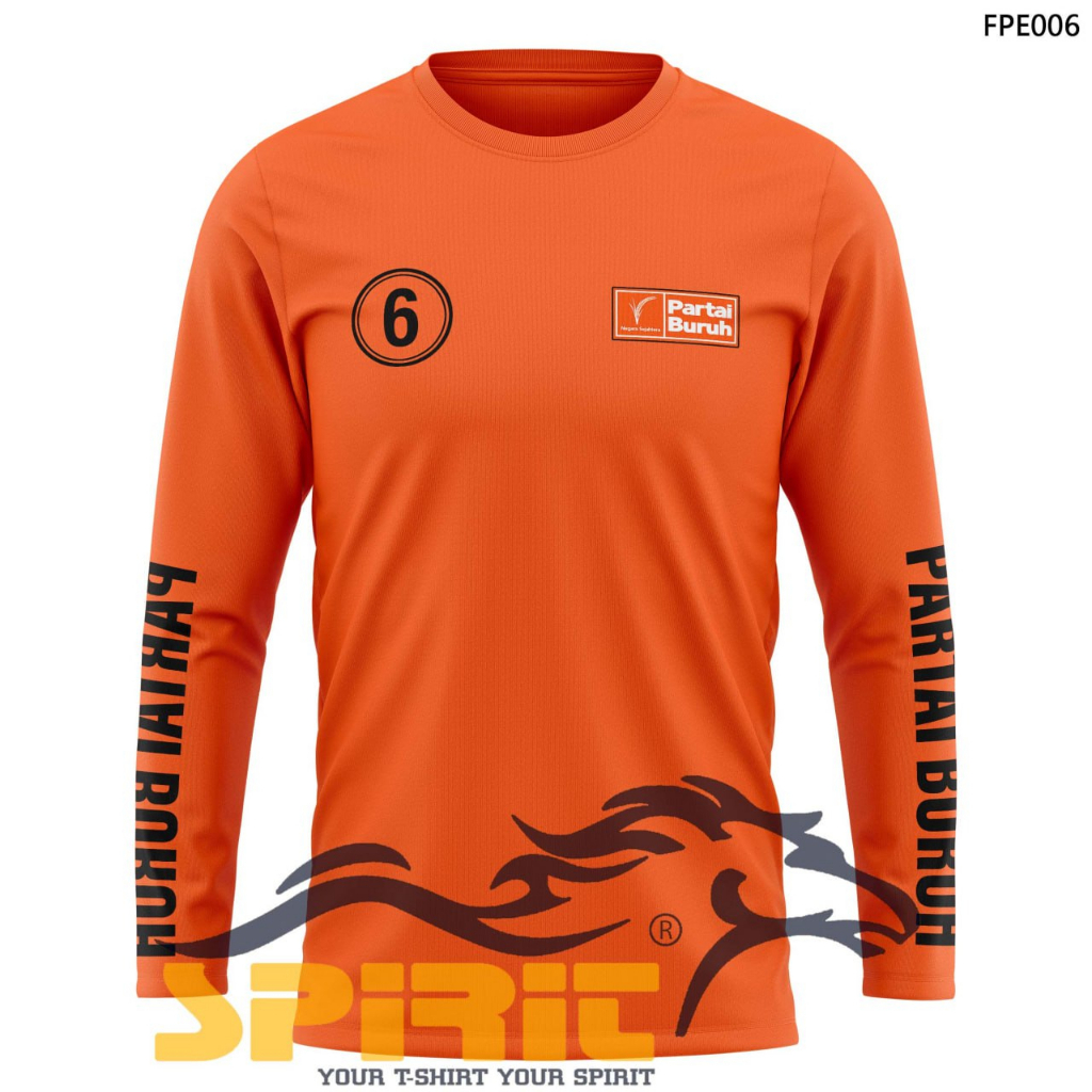 Kaos Partai Buruh Lengan Panjang Baju Kaos Partai Buruh Indonesia Terbaru All Size/Jumbo Kaos