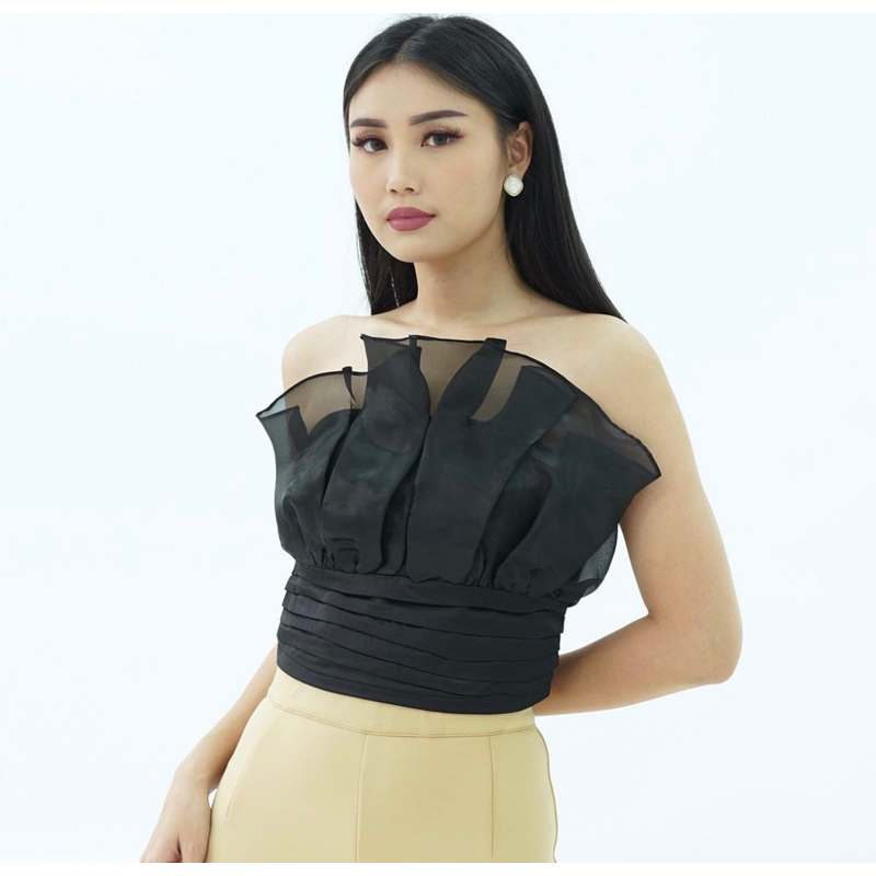 Organza Ruffle Top