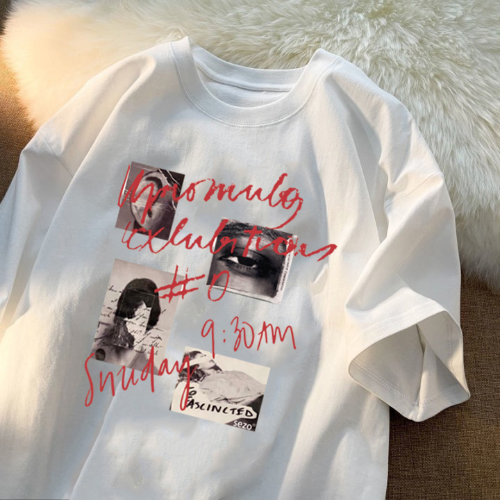 RDGF kemeja leher bulat kaos cowok keren Kaos pria baju cowok kekinian PRIA &amp; WANITA (UNISEX)