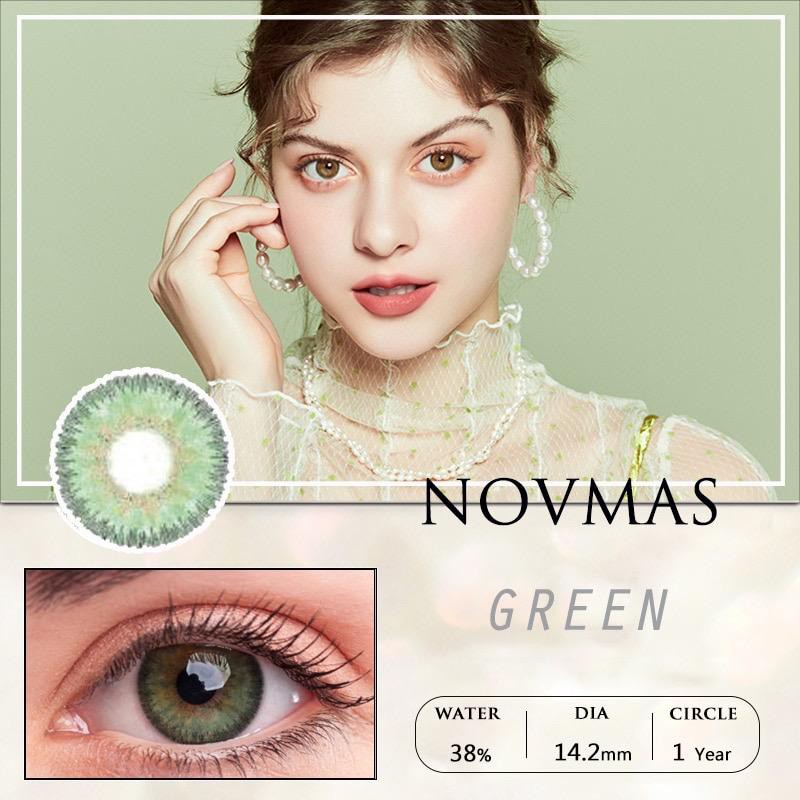 Softlens Novmas Seri C Colorcon Lensa Kontak 6 Warna Model Klasik Lensa Warna 14,2mm / Softlens No Minus