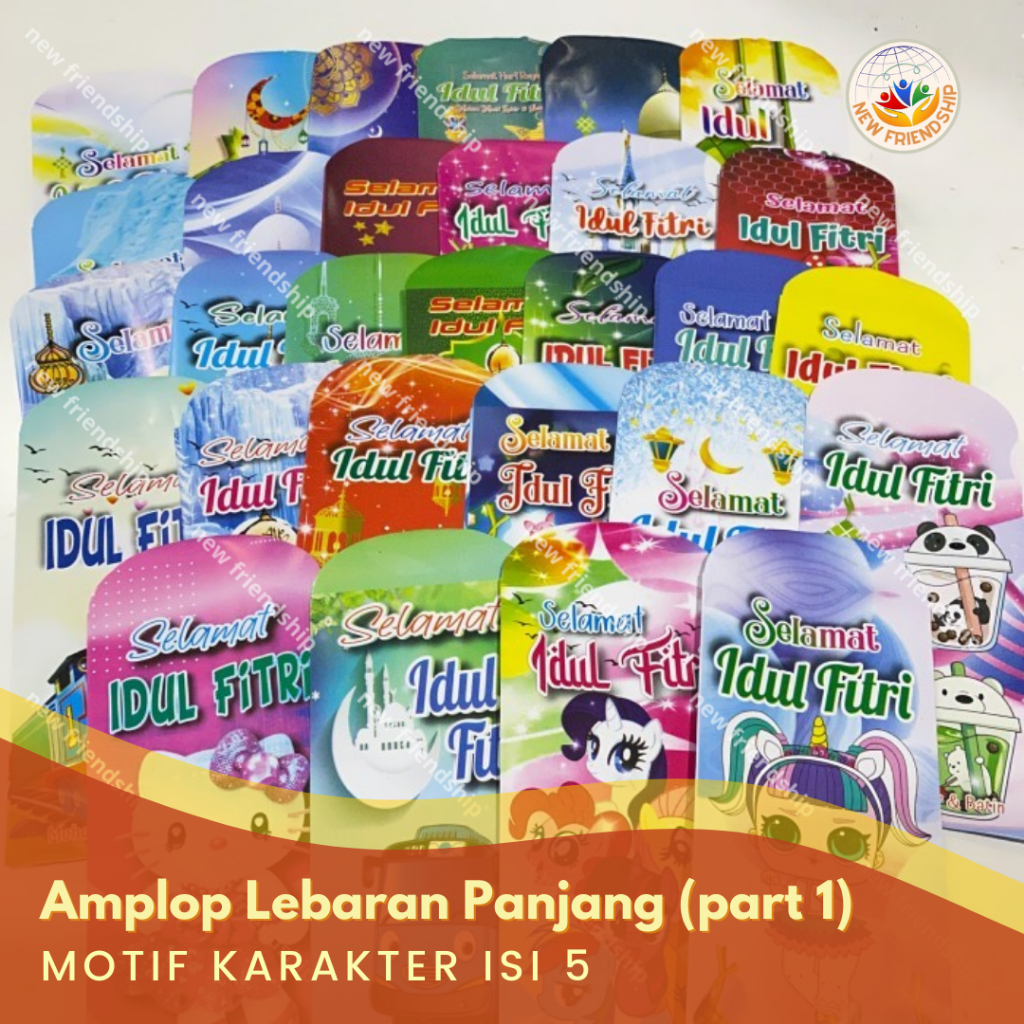 

Amplop Lebaran Panjang Isi 5 Angpao Unik THR Idul Fitri Hari Raya NF