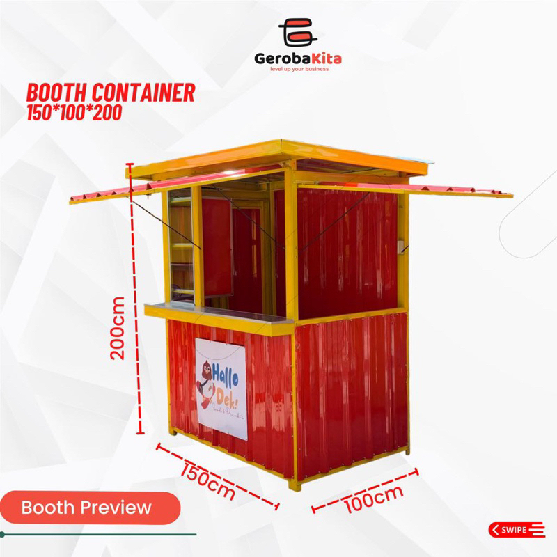 Booth Container Custom Rak Etalase