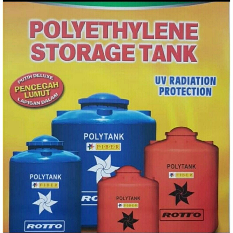 Tangki Air Polyethylene/Polytank Rotto @ 1500 ltr Khusus Medan Free Ongkir