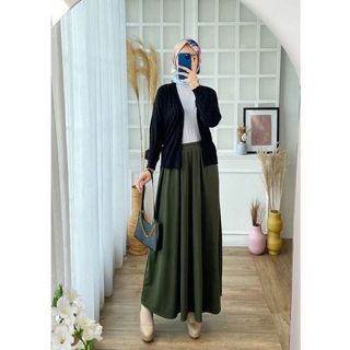 ROK POLOS MAYUNG CRINKLE PREMIUM / BASIC SKIRT / ROK PERREMPUAN / SKIRT / M FIT TO XLL