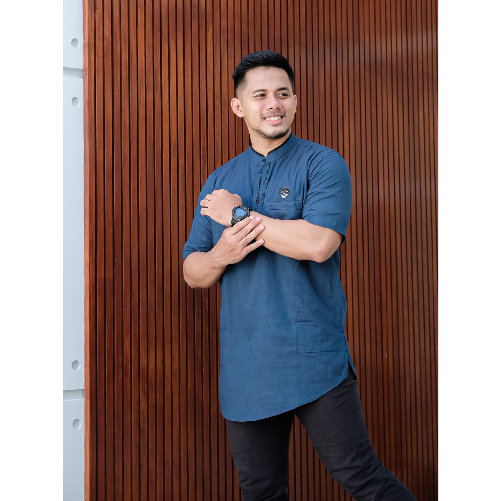 Koko kurta fillafil by Ilnaf/ Kemeja Baju Koko Casual Muslim Lengan Pendek kurta fillafil by Ilnaf
