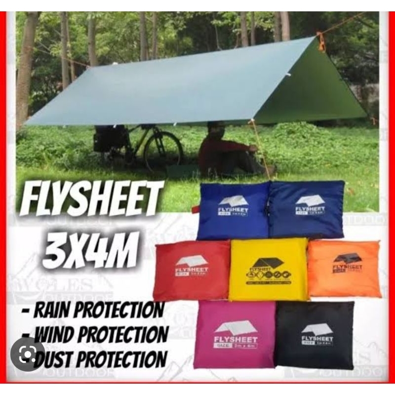 FLYSET TENDA CAMPING WATERPROOF OUTDOOR HIKING /TRAPTENT FLYSET 3X4/3X3/3X2 METER / FLYSET CONSINA