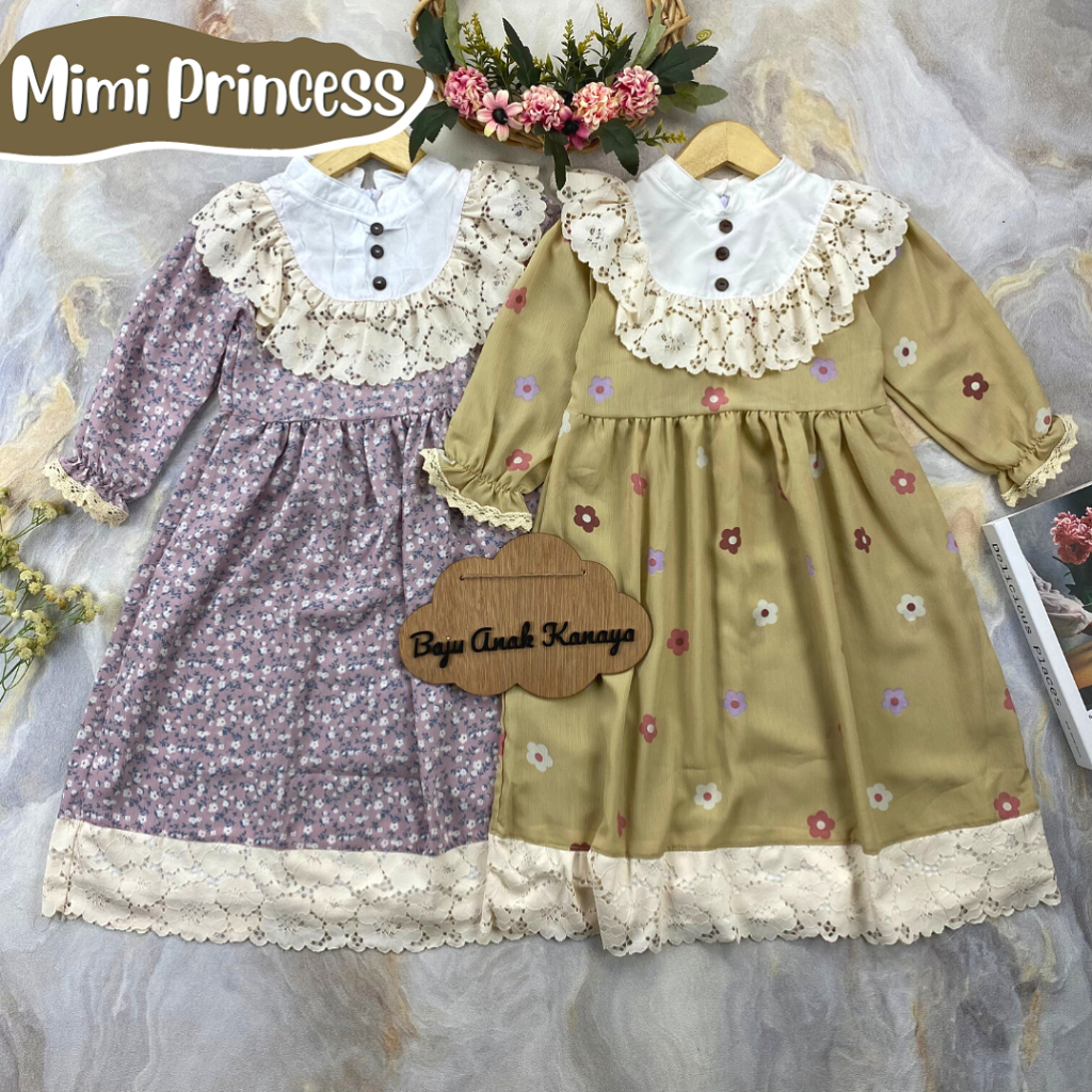 2-5TH GAMIS ANAK MIMI PRINCES LONG DRESS KIDS BAJU MUSLIM ANAK PEREMPUAN BY MYBEE