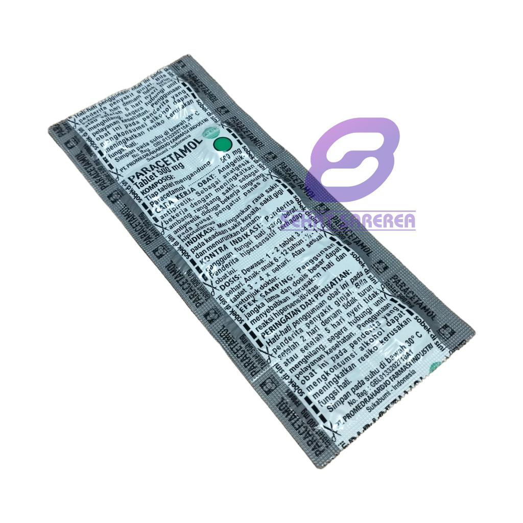 Paracetamol Strip 10 Tablet Generik Triman/Sejahtera/IFI