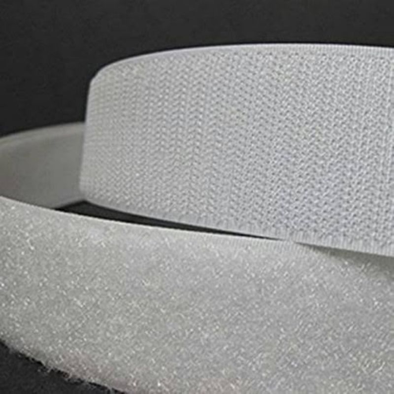 [1 pasang] Velcro Perekat Pakaian Ukuran 25cm / Perekat Putih Kretekan Baju