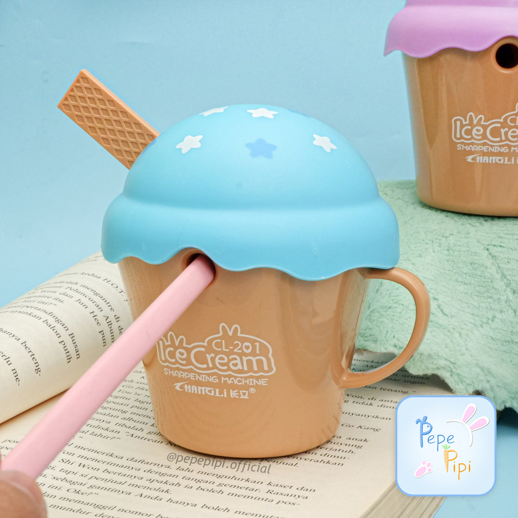 Rautan Meja Hang Li Gelas Ice Cream CL-201 Rautan Putar Serutan Pengserut Seliver Sharpener