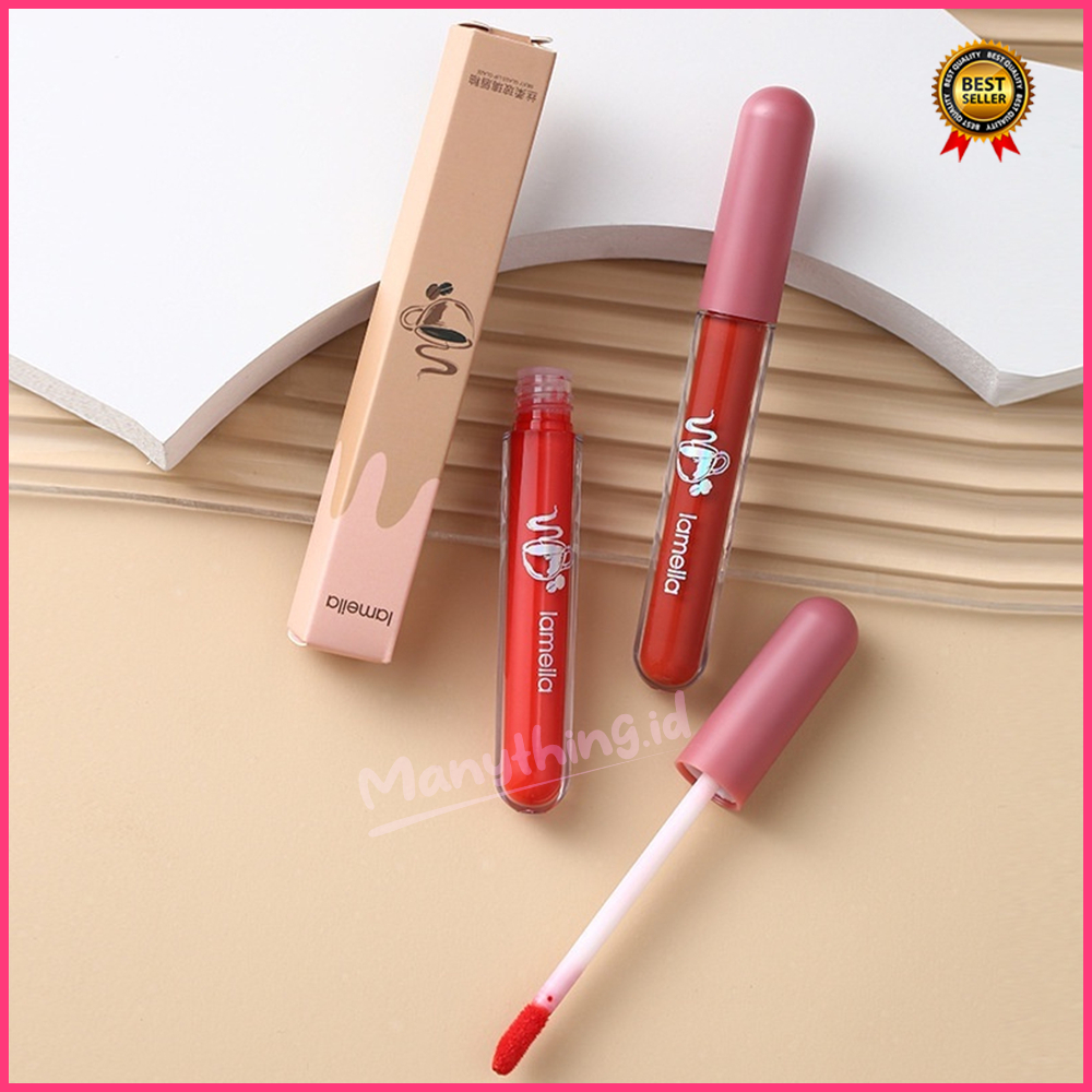 Lameila Nude Edition Lip Glaze Lipstik Cair Lip Gloss Pelembab Silky Misty LA108