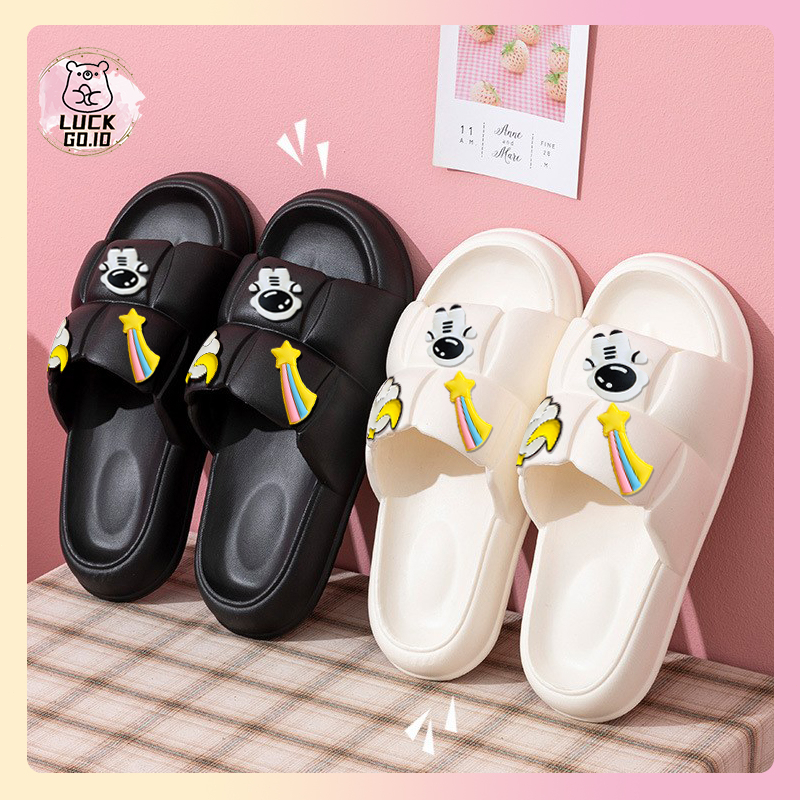 Sandal Jelly Wanita Import Sandal Terbaru 2022 Murah Soft Slippers Sandal Slop Elastic Empuk / Kamar Nyaman Tebal Rumah Anti Slip High Quality EVA