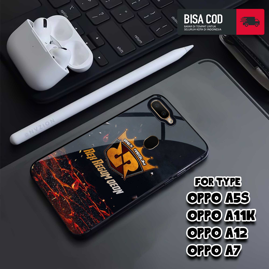 Case OPPO A5S A11K A12 A7 - MOTIF [RRQ E-SPORT] - Casing OPPO A5S A11K A12 A7 - Hardcase Premium Glo