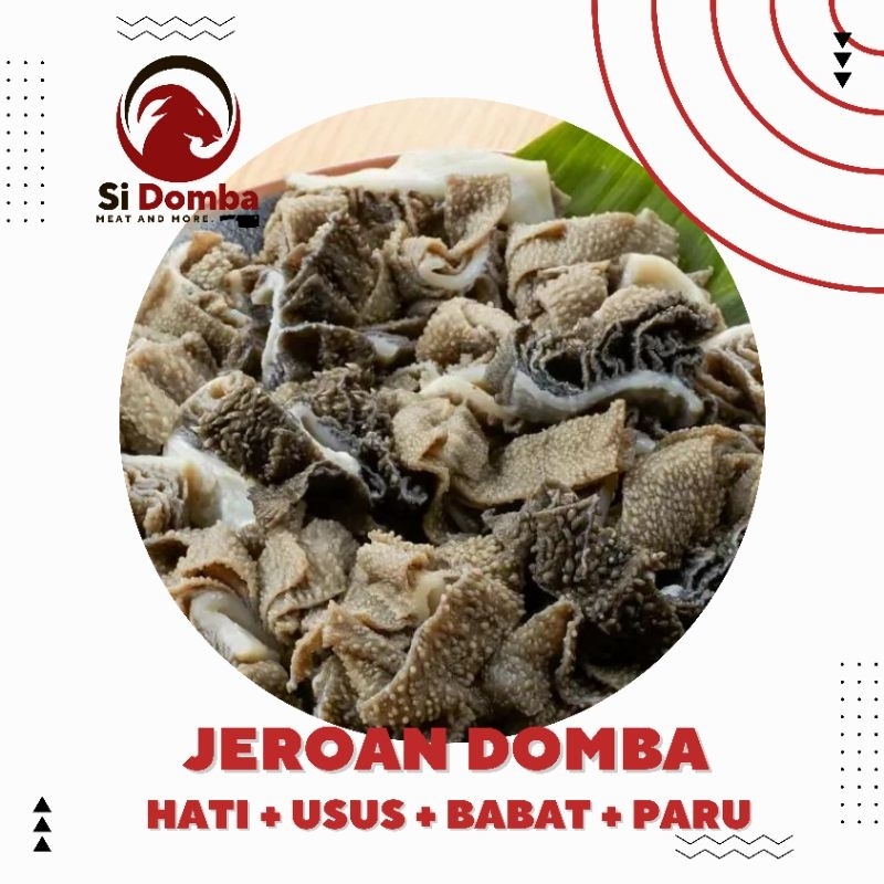 

Jeroan domba sudah rebus (hati, babat, paru, usus) 500gr