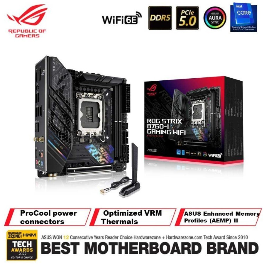 Mainboard ASUS ROG STRIX B760-I GAMING WIFI D5 iTX Asus B760i Gaming