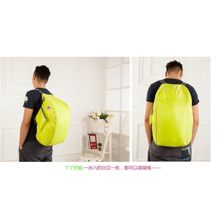 Backpack Nilon WATERPROOF Tas Ransel Lipat Foldable Punggung Nylon Dijinjing Tas FItness Gym Ringan Kuat