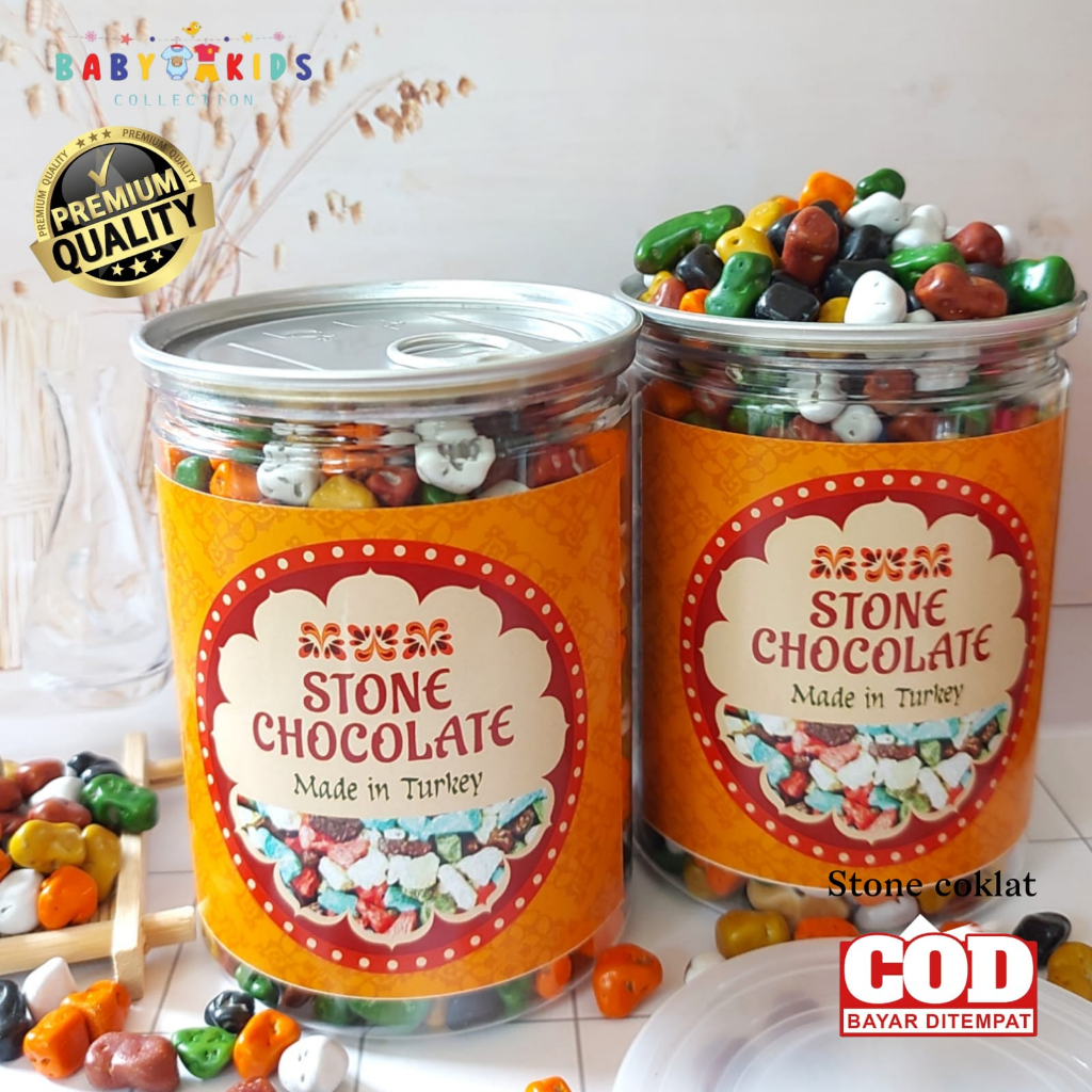 

Can Stone Chocolate 500gr Hampers Coklat Kerikil Coklat Arab Coklat Turki Kualitas Premium