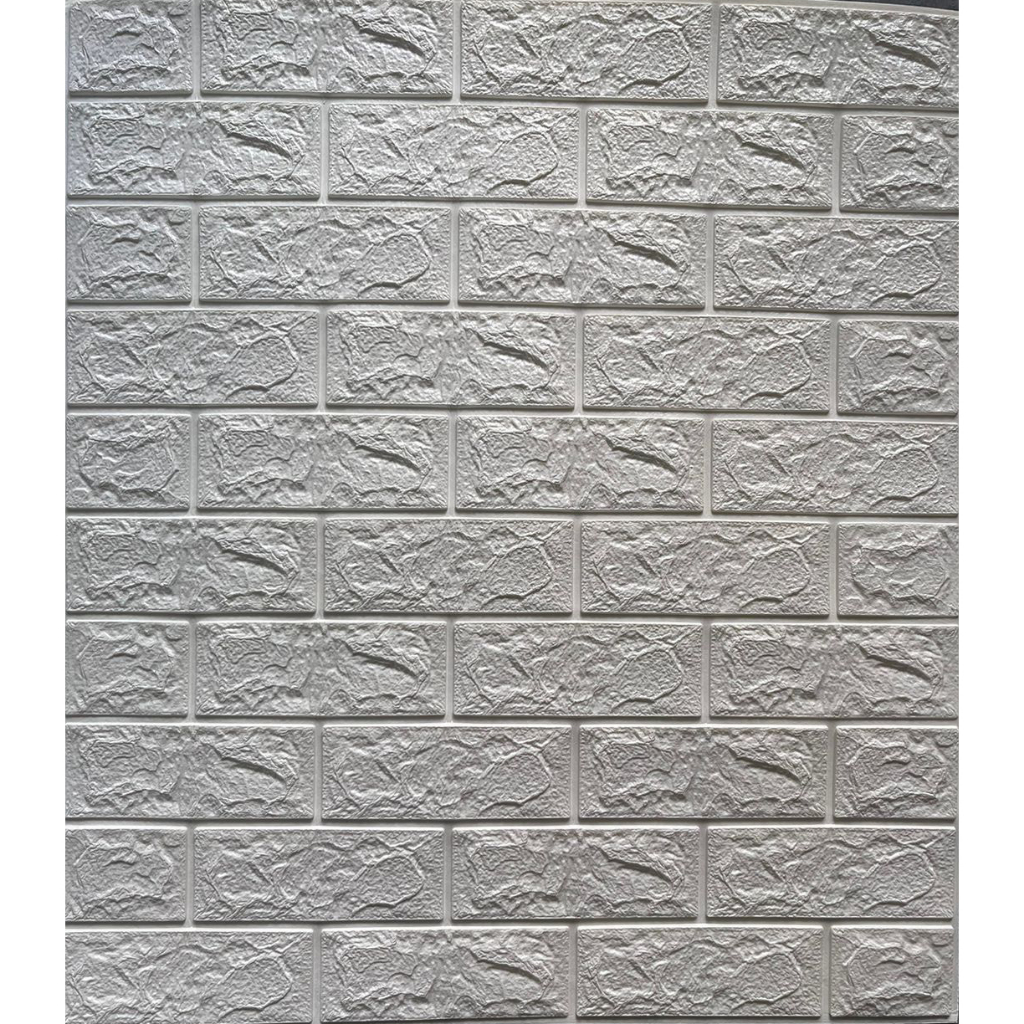 Wallpaper Foam 3D Bata Putih| WARNA BELANG