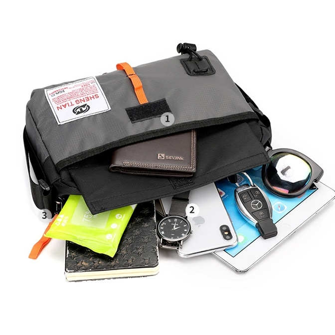 TAS SELEMPANG PRIA ANTI AIR IMPORT PREMIUM SLINGBAG SHOULDER BAG COWOK KEREN BAHU GREY MARTIAL LAKI DISTRO BRANDED REMAJA DEWASA SIMPLE FASHION CASUAL TA779G2