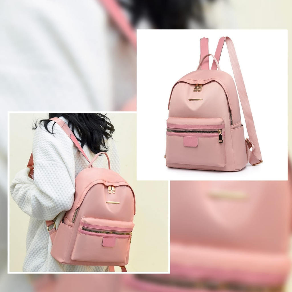 TAS RANSEL WANITA MILIANE IMPORT BACKPACK KOREA ANTI AIR KEKINIAN TA765P3 FASHION PINK TERMURAH REMAJA DEWASA BATAM SEKOLAH GENDONG PUNGGUNG TERBARU KULIAH KERJA