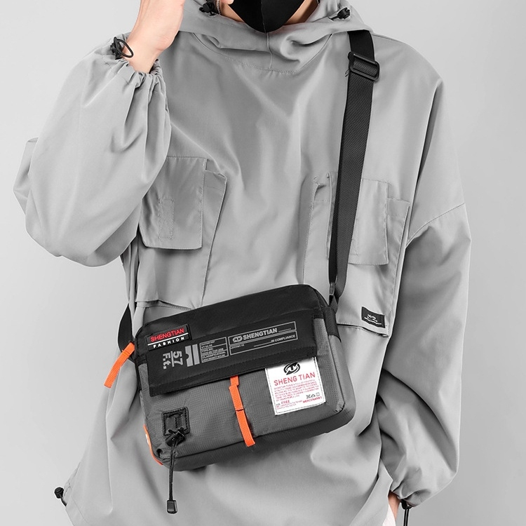 TAS SELEMPANG PRIA ANTI AIR IMPORT PREMIUM SLINGBAG SHOULDER BAG COWOK KEREN BAHU GREY MARTIAL LAKI DISTRO BRANDED REMAJA DEWASA SIMPLE FASHION CASUAL TA779G2