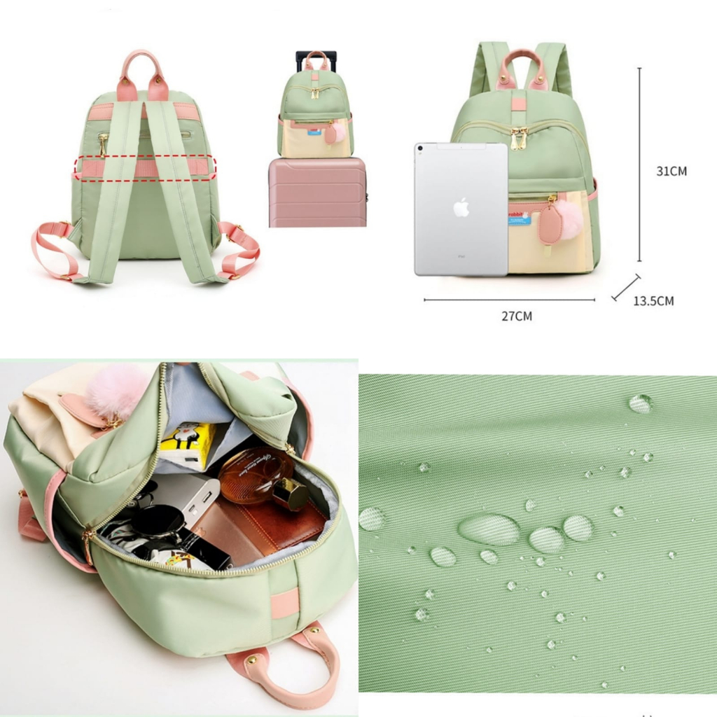 TAS RANSEL WANITA AIDEEN TA780G3 IMPORT BACKPACK CEWEK KEKINIAN PREMIUM SEKOLAH KULIAH KERJA KOREA ANTI AIR HIJAU REMAJA MURAH GENDONG FASHION BATAM BRANDED PUNGGUNG
