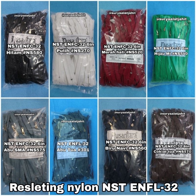 Resleting Nusantara 6in/15cm ENFL-32 produk ykk rp.38.000/10lsn