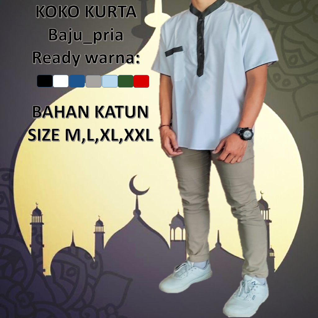 BAJU KOKO KURTA naufal maulana KOKO LENGAN PENDEK KOKO MILENIAL