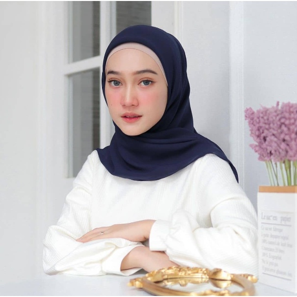 KHO - Bella Square Hijab Kerudung Segiempat - Hijab Segi empat Bahan Polycotton ( FULL WARNA )