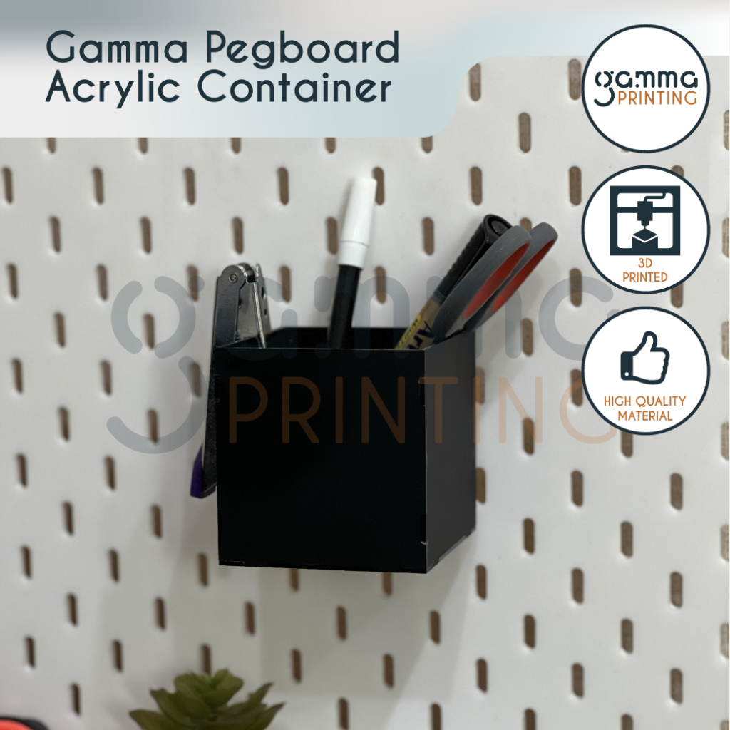 Pegboard Acrylic Container Aksesoris - Rak- Accessories Container Gamma Pegboard