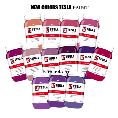 

New Colors Acrylic Tesla Paint @500ml / Warna Baru Cat Akrilik Tesla @500ml