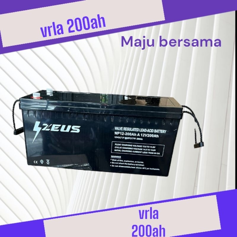 Aki Vrla 12v 200ah Zeus Vrla 12v 200ah