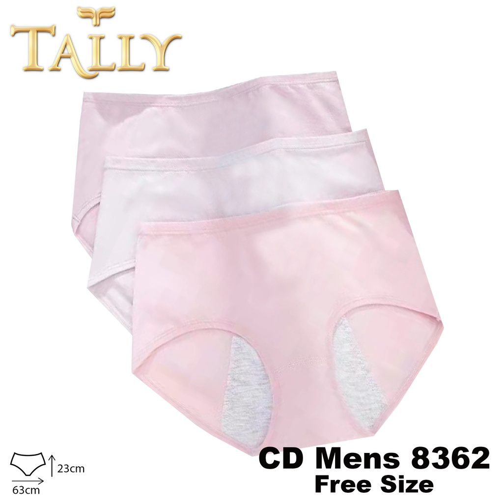 CD MENS 8362 TALLY - Tally 8362 Cd Celana Dalam Wanita Haid Menstruasi Sanitary Pants All Size Fit L XL TALLY 8362 - CD MENSTRUASI / SANITARY PANTY - CD CELANA DALAM WANITA -TALLY Celana Dalam Menstruasi Bahan Katun Fit to L - XL Anti Tembus CD 8362