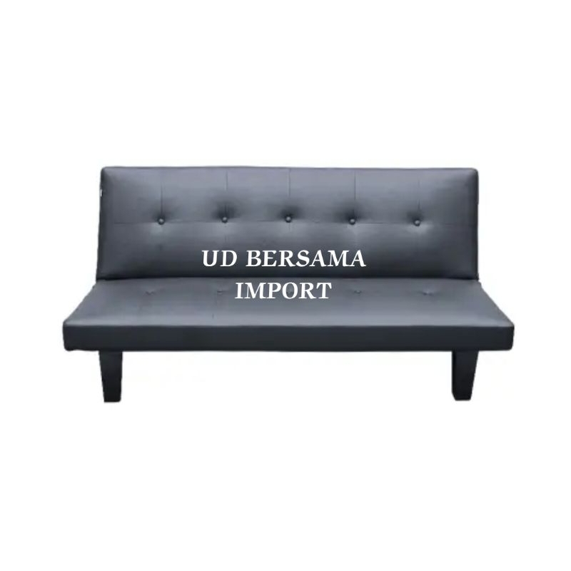 Sofa Tidur Kulit Outdoor Ramadante/Kursi Sofa/Sofabed SOLEIL - Hitam