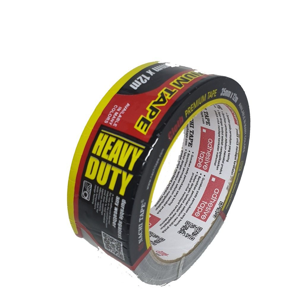 

Isolasi/Solatip/Lakban Kain Nachi Premium Tape Hitam 1,5"/35mm x 12 m