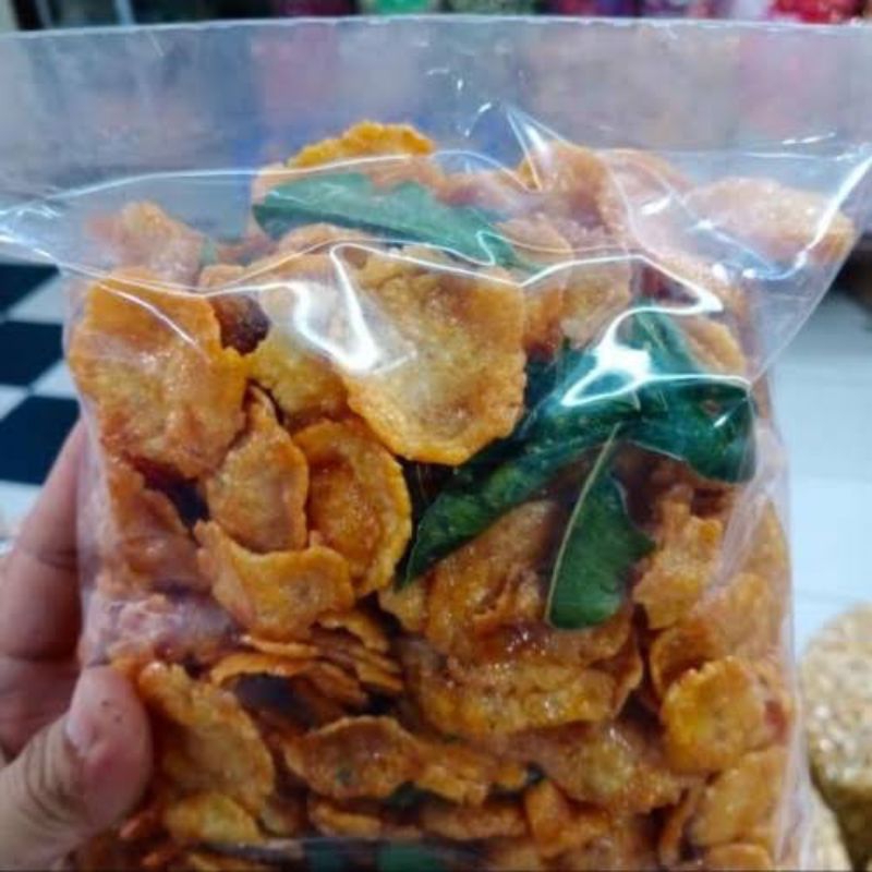

emping melinjo/belinjo pedas manis thailang daun jeruk