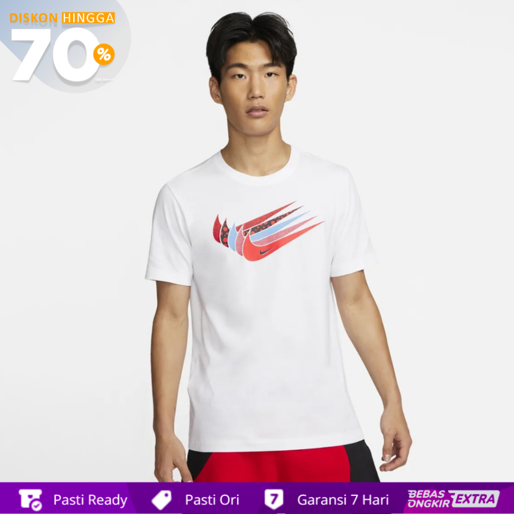Kaos Nike Original Pria Sportswear Motion Swoosh - Putih