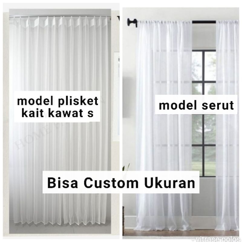 Readystock VITRASE PUTIH POLOS IMPORT ORIGINAL VITRASE POLOS VITRASE PUTIH POLOS VITRASE IKEA VITRAS