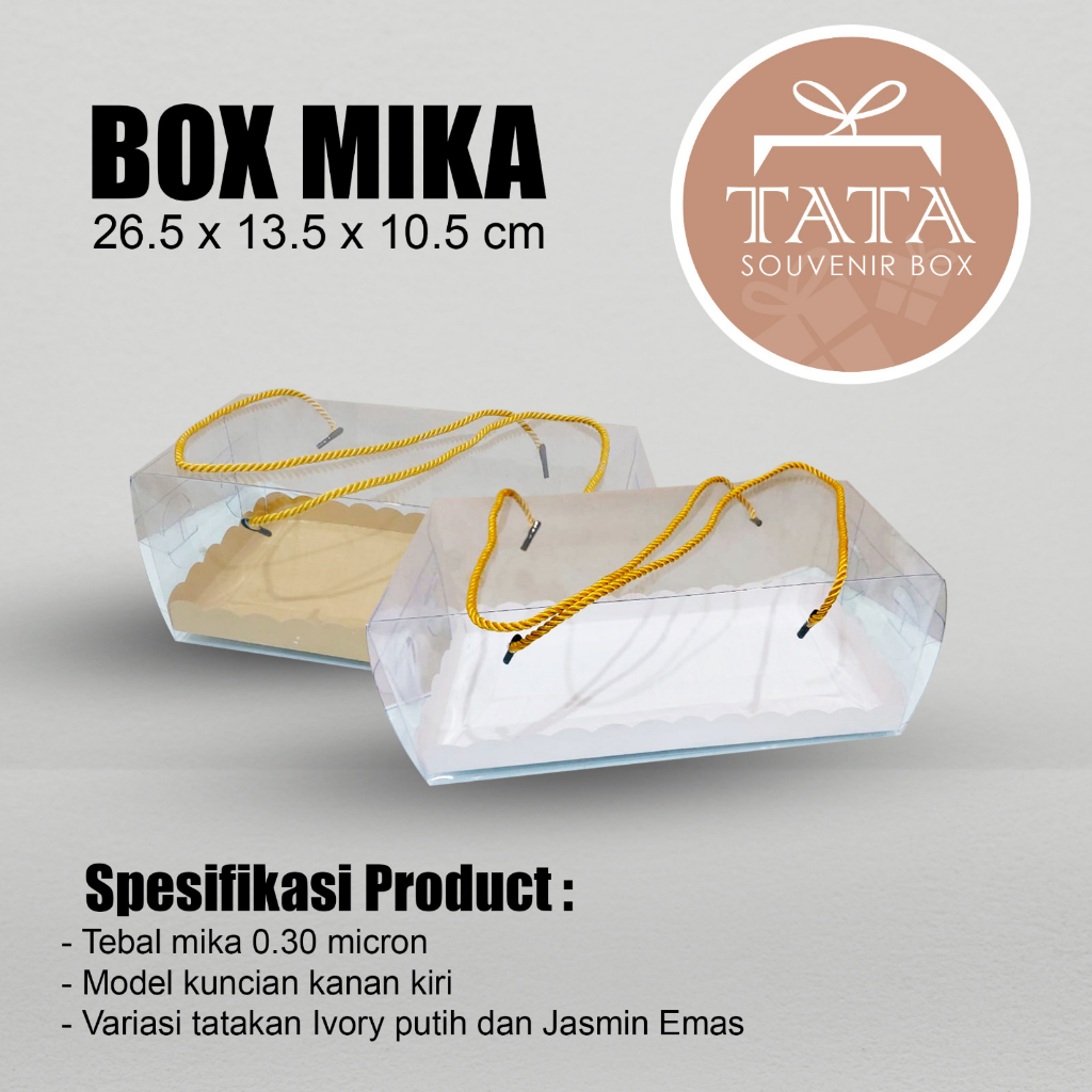 Kotak Mika Kemasan Toples D. 6.5 cm isi 8 Uk. 26.5 x 13.5 x 10.5