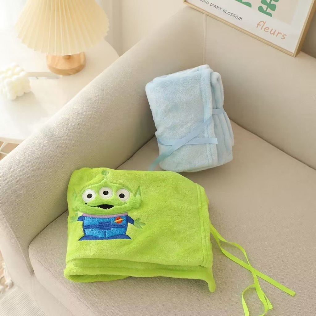 SELIMUT ANAK LOTSO KIRBY PINK SULLEY SULLIVAN MIKE STITCH DONALD DUCK MICKEY MOUSE ALIEN LITTLE GREEN MEN BLANKET