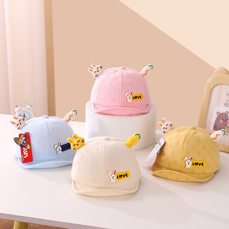 9-24 bulan Topi Baseball Anak Perempuan Model Pattern Rabbitlove