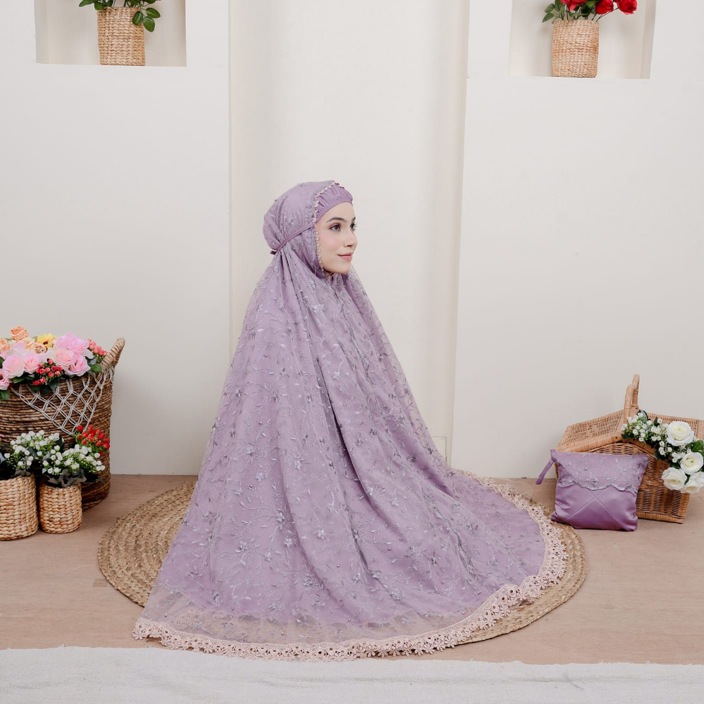 Mukena Dewasa BRUKAT Sutera Mewah Original