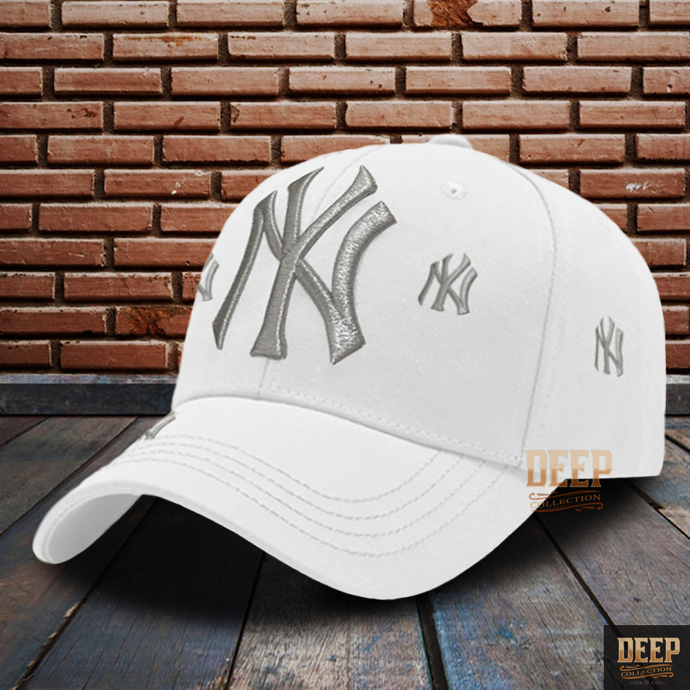 Topi Baseball Pria / Wanita Dewasa | Topi Putih NY Casual Kekinian | Topi Bisbol Cowo Cewe Korea Ker