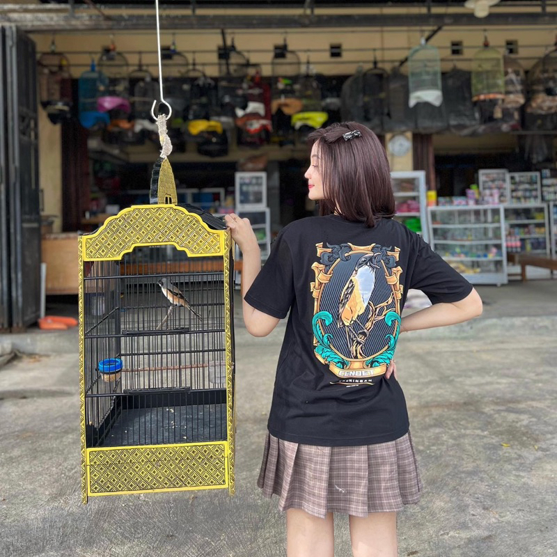 (COD) KAOS BURUNG SULTAN KICAU "CENDET" BY NONNINDAH (FREE PAKAN BURUNG&STICKER)