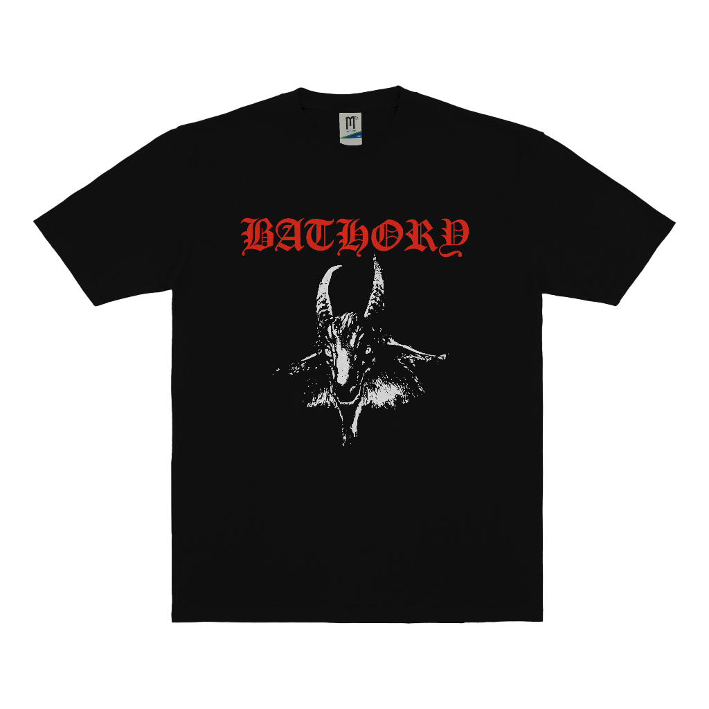 KAOS BAND BATHORY BLACK METAL VINTAGE | T-SHIRT BAND BATHORY BLACK METAL | BATHORY HITAM